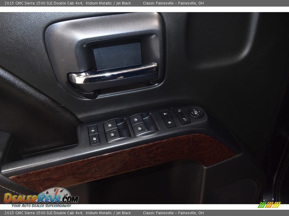 2015 GMC Sierra 1500 SLE Double Cab 4x4 Iridium Metallic / Jet Black Photo #10