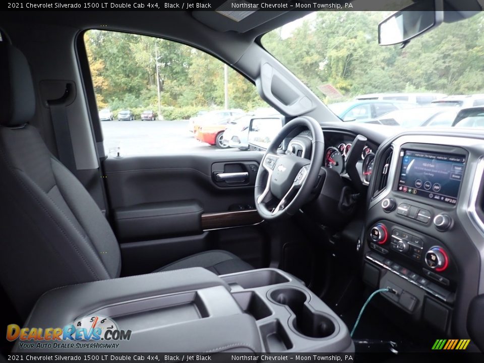 Jet Black Interior - 2021 Chevrolet Silverado 1500 LT Double Cab 4x4 Photo #11