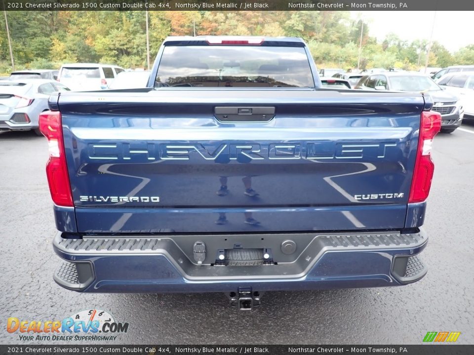 2021 Chevrolet Silverado 1500 Custom Double Cab 4x4 Northsky Blue Metallic / Jet Black Photo #5