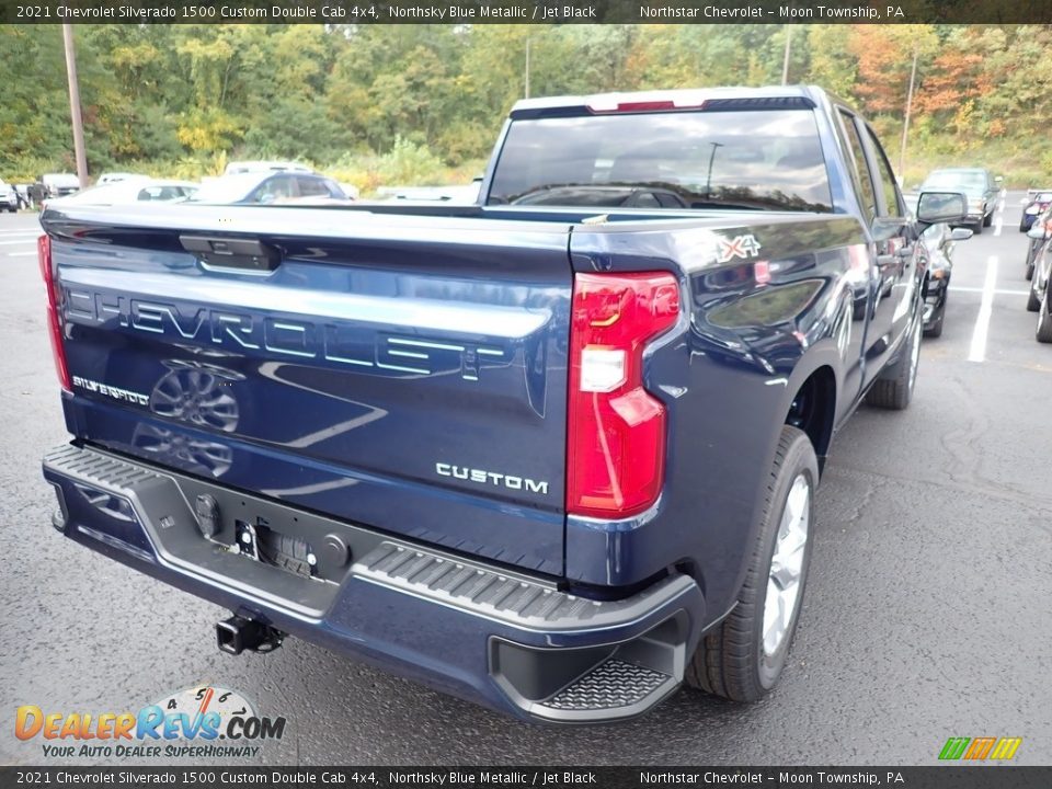 2021 Chevrolet Silverado 1500 Custom Double Cab 4x4 Northsky Blue Metallic / Jet Black Photo #6