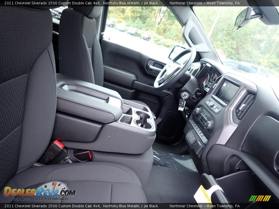 Front Seat of 2021 Chevrolet Silverado 1500 Custom Double Cab 4x4 Photo #10