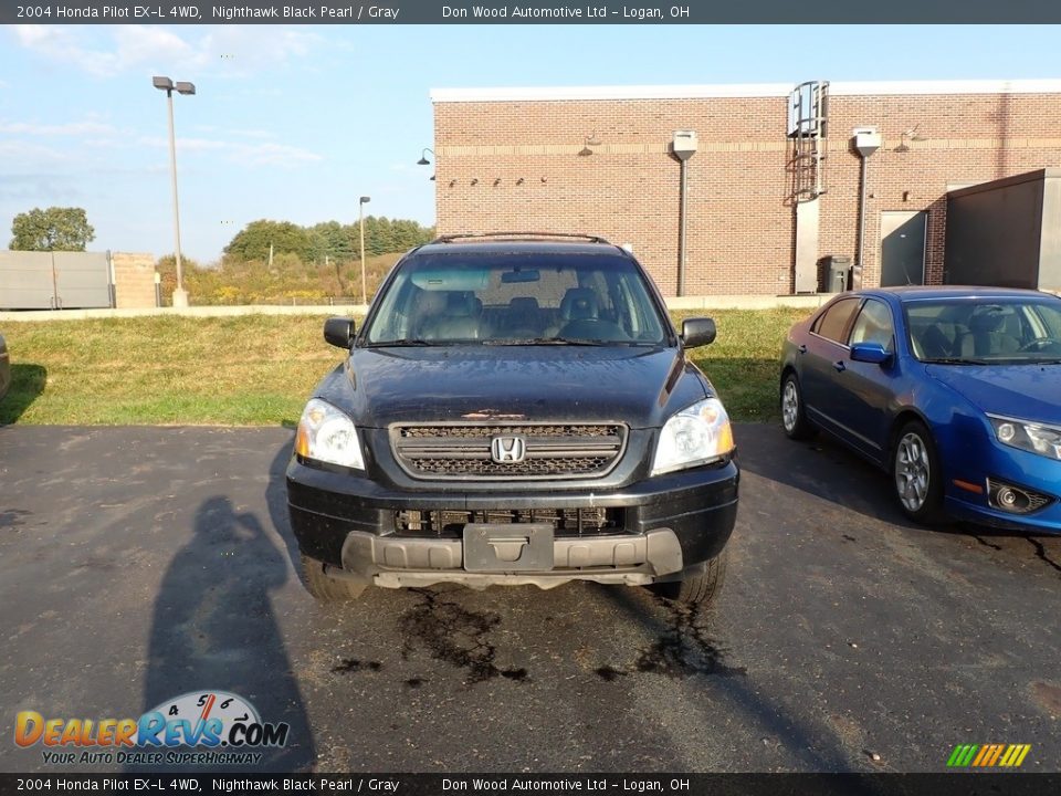 2004 Honda Pilot EX-L 4WD Nighthawk Black Pearl / Gray Photo #4