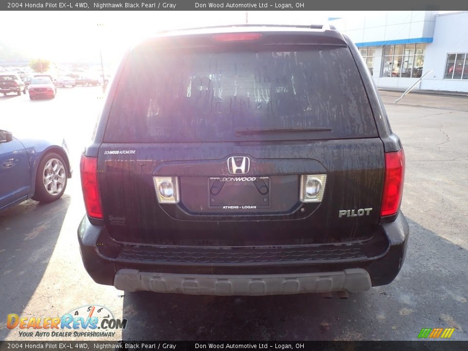 2004 Honda Pilot EX-L 4WD Nighthawk Black Pearl / Gray Photo #14