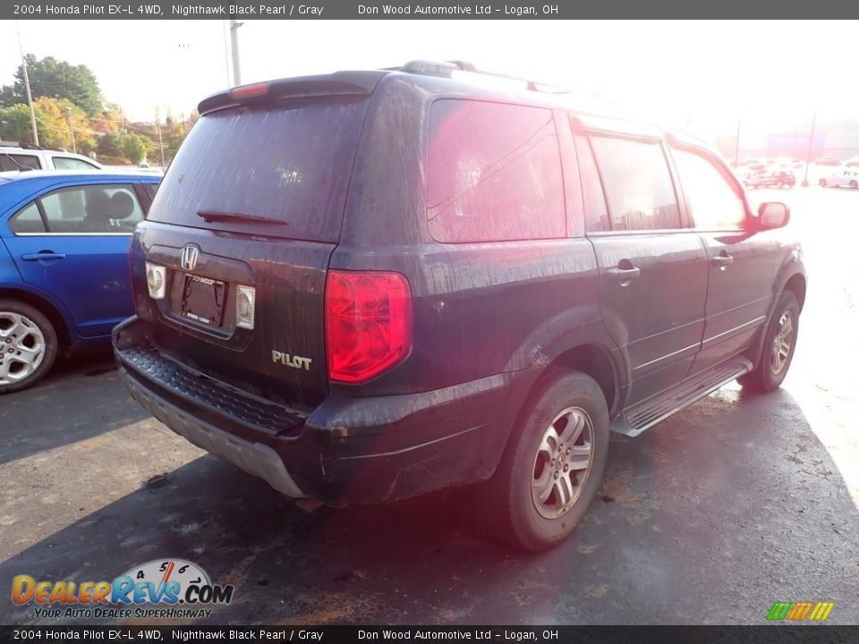 2004 Honda Pilot EX-L 4WD Nighthawk Black Pearl / Gray Photo #17