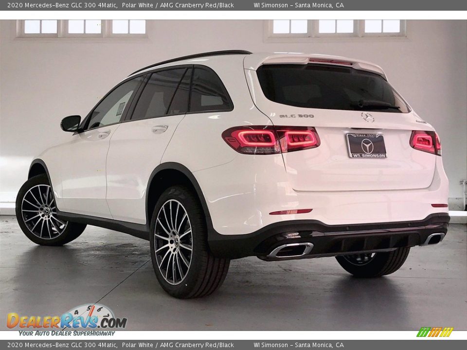 2020 Mercedes-Benz GLC 300 4Matic Polar White / AMG Cranberry Red/Black Photo #2