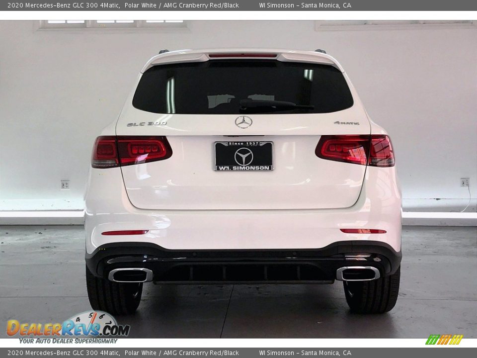 2020 Mercedes-Benz GLC 300 4Matic Polar White / AMG Cranberry Red/Black Photo #3