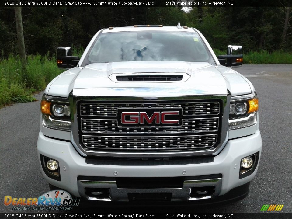 2018 GMC Sierra 3500HD Denali Crew Cab 4x4 Summit White / Cocoa/­Dark Sand Photo #4