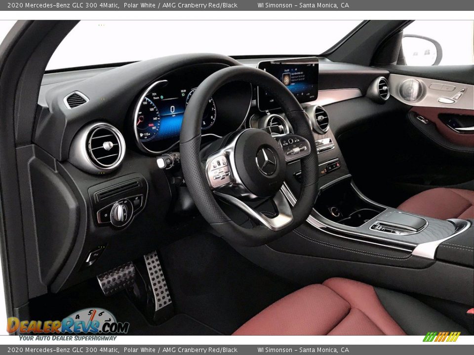 2020 Mercedes-Benz GLC 300 4Matic Polar White / AMG Cranberry Red/Black Photo #4