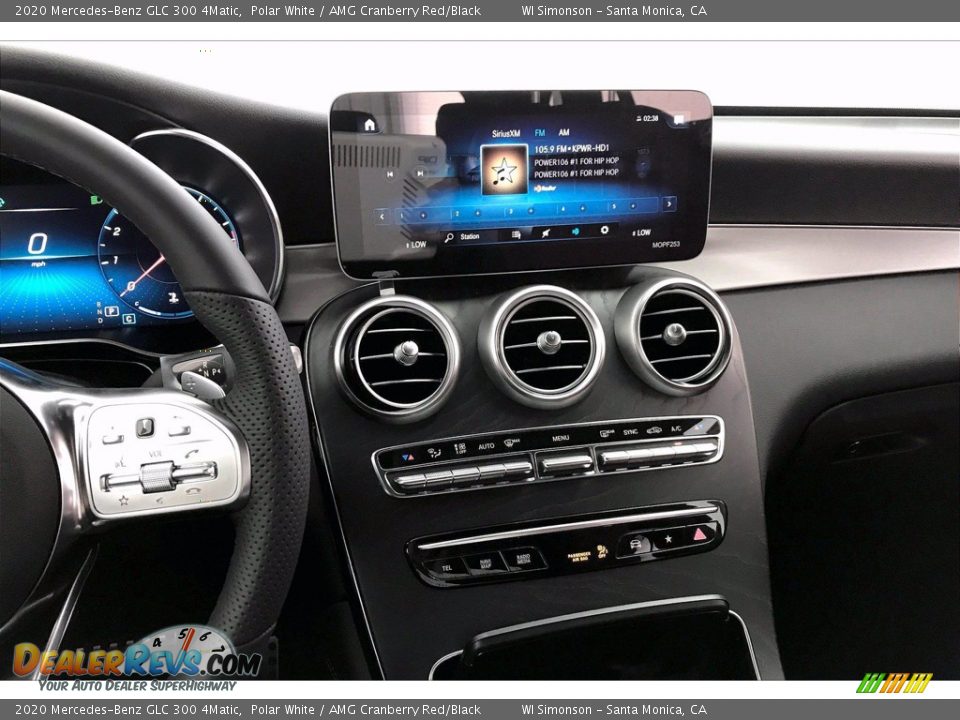 2020 Mercedes-Benz GLC 300 4Matic Polar White / AMG Cranberry Red/Black Photo #6