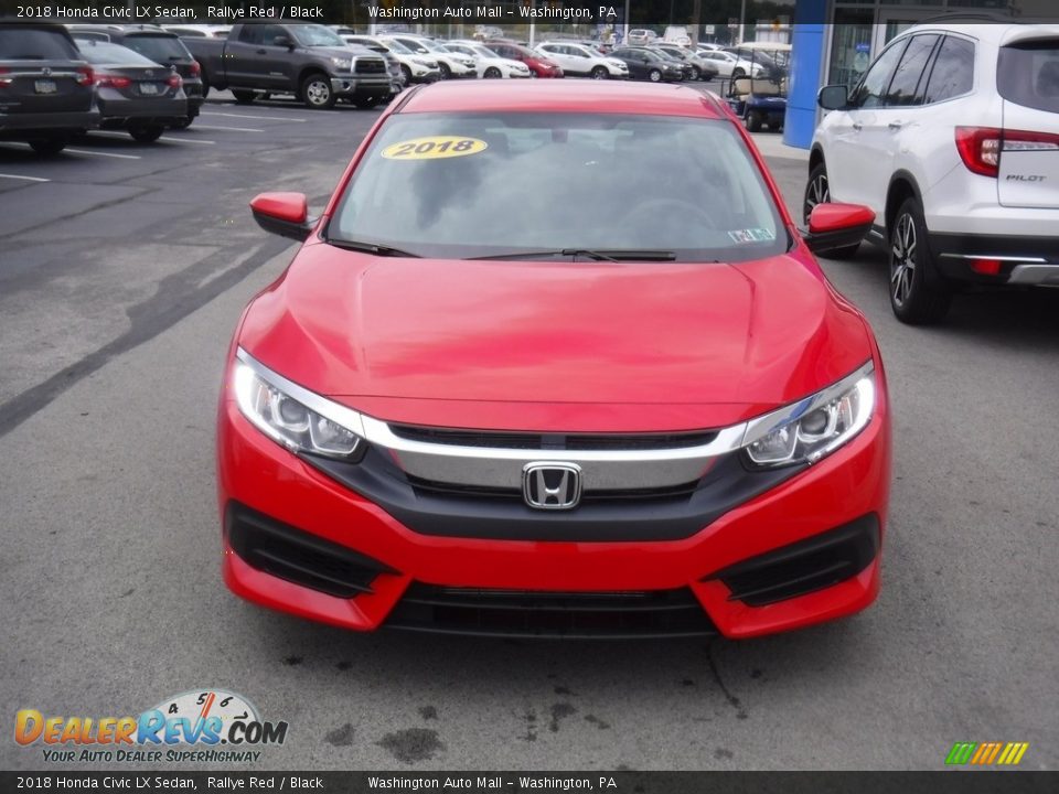 2018 Honda Civic LX Sedan Rallye Red / Black Photo #3