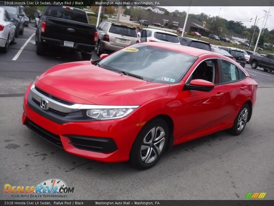 2018 Honda Civic LX Sedan Rallye Red / Black Photo #4