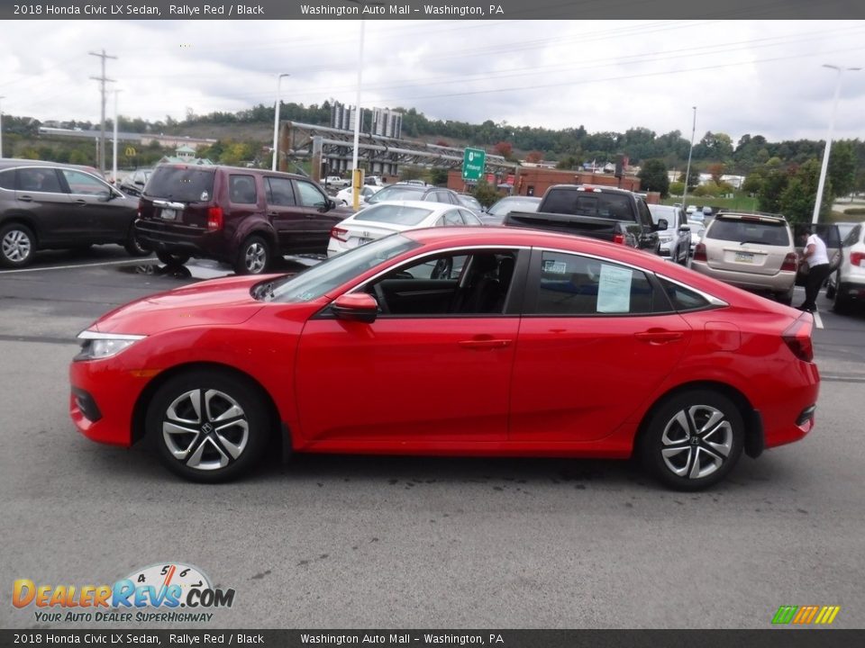 2018 Honda Civic LX Sedan Rallye Red / Black Photo #5