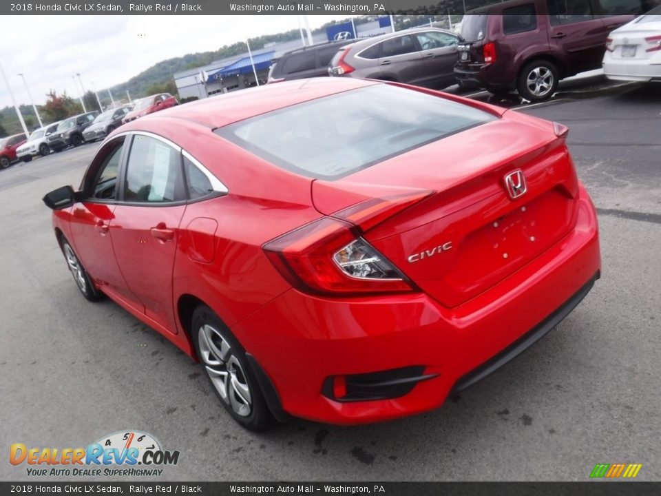 2018 Honda Civic LX Sedan Rallye Red / Black Photo #6