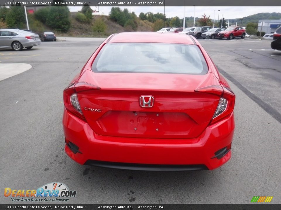 2018 Honda Civic LX Sedan Rallye Red / Black Photo #7