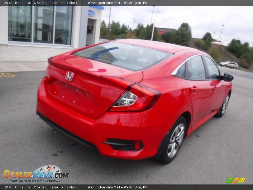 2018 Honda Civic LX Sedan Rallye Red / Black Photo #8