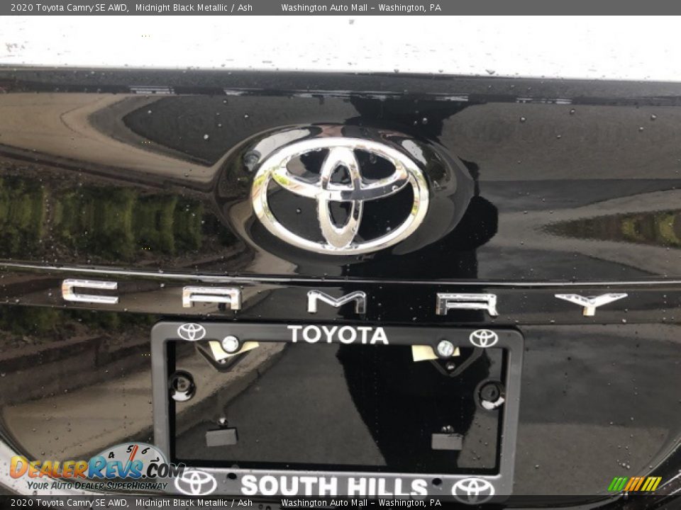 2020 Toyota Camry SE AWD Midnight Black Metallic / Ash Photo #36