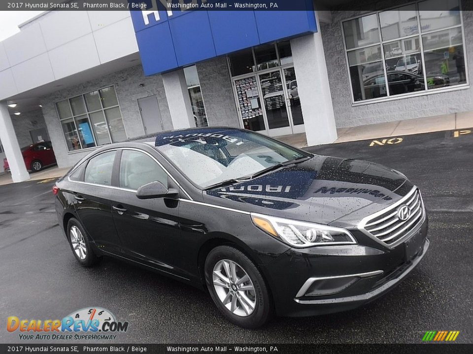 2017 Hyundai Sonata SE Phantom Black / Beige Photo #1