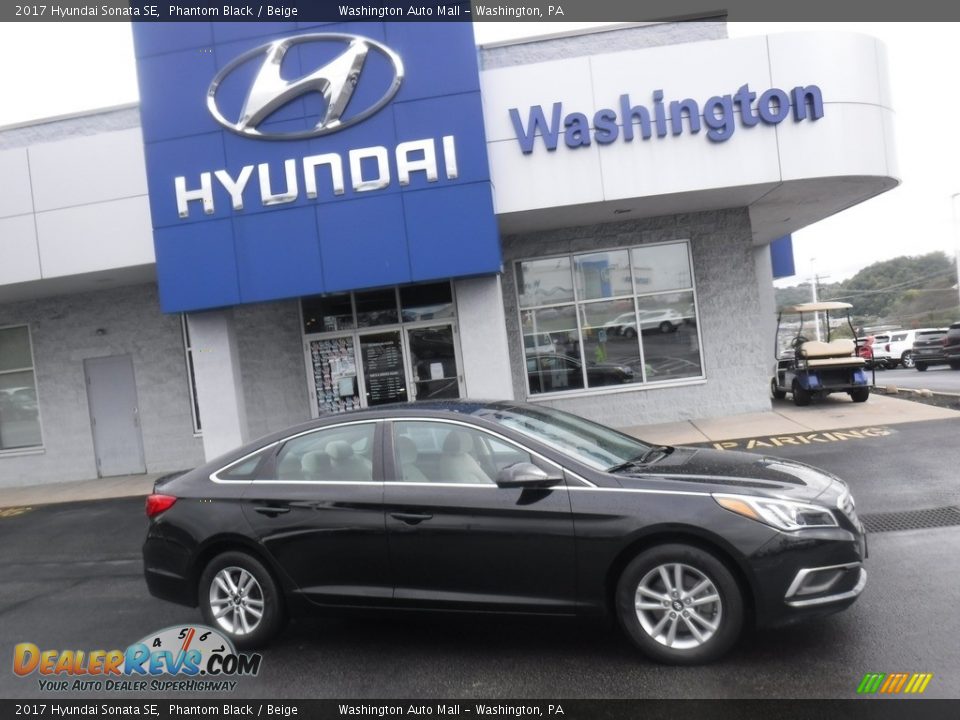 2017 Hyundai Sonata SE Phantom Black / Beige Photo #2