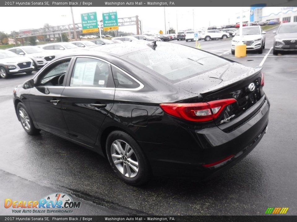 2017 Hyundai Sonata SE Phantom Black / Beige Photo #7