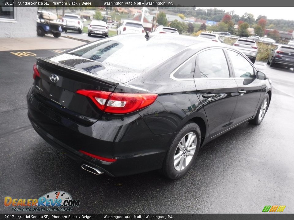 2017 Hyundai Sonata SE Phantom Black / Beige Photo #9