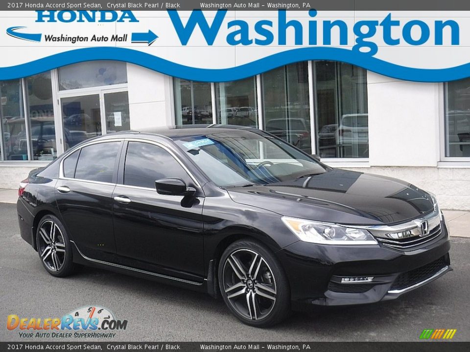 2017 Honda Accord Sport Sedan Crystal Black Pearl / Black Photo #1