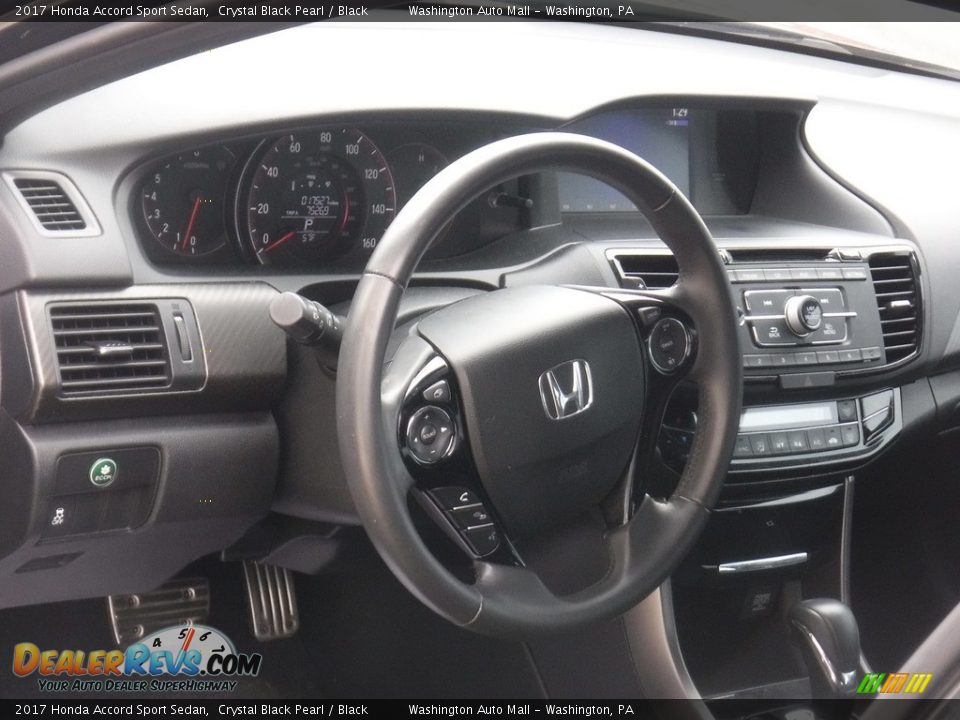 2017 Honda Accord Sport Sedan Crystal Black Pearl / Black Photo #11