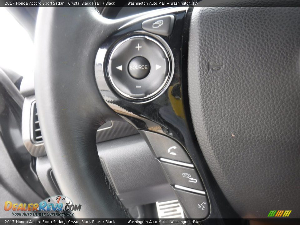 2017 Honda Accord Sport Sedan Crystal Black Pearl / Black Photo #22