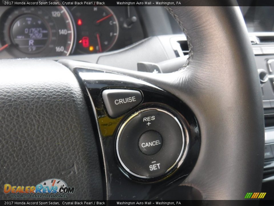 2017 Honda Accord Sport Sedan Crystal Black Pearl / Black Photo #23