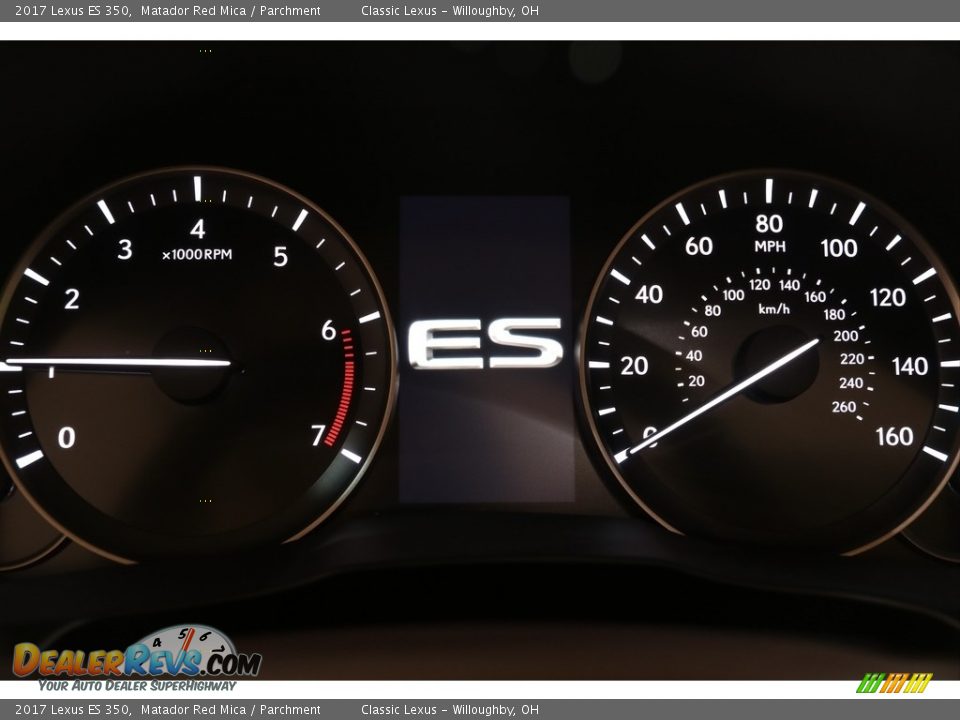 2017 Lexus ES 350 Matador Red Mica / Parchment Photo #8