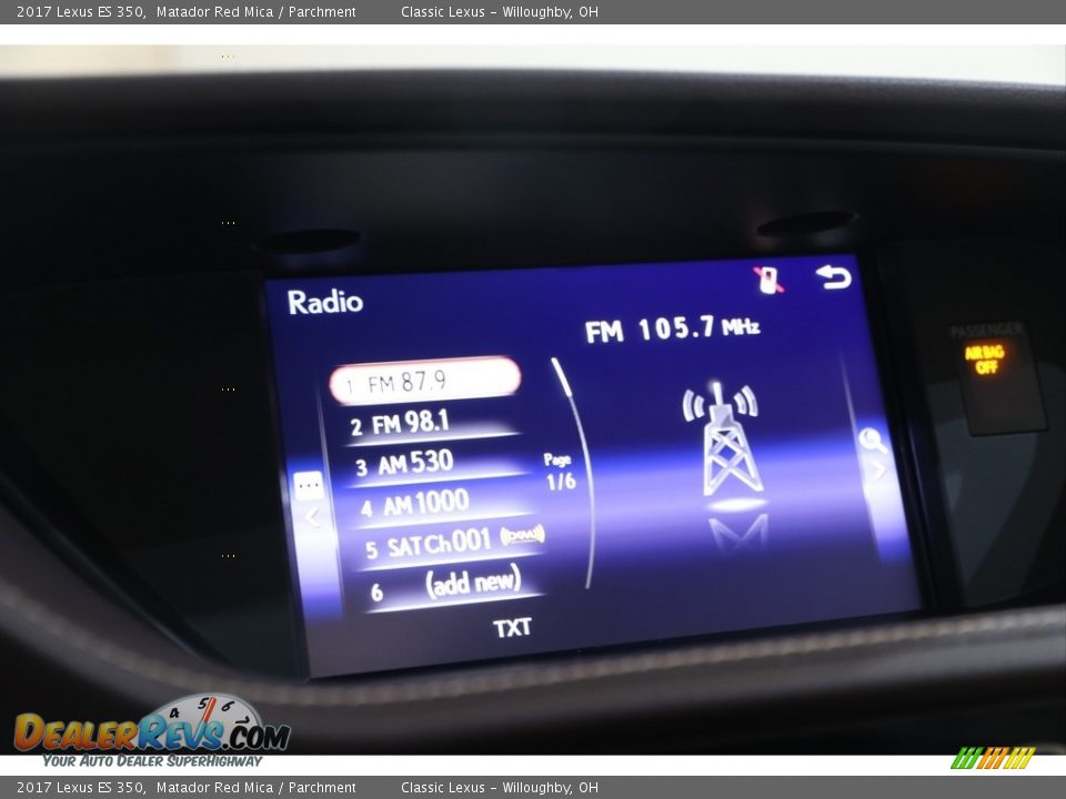 2017 Lexus ES 350 Matador Red Mica / Parchment Photo #13