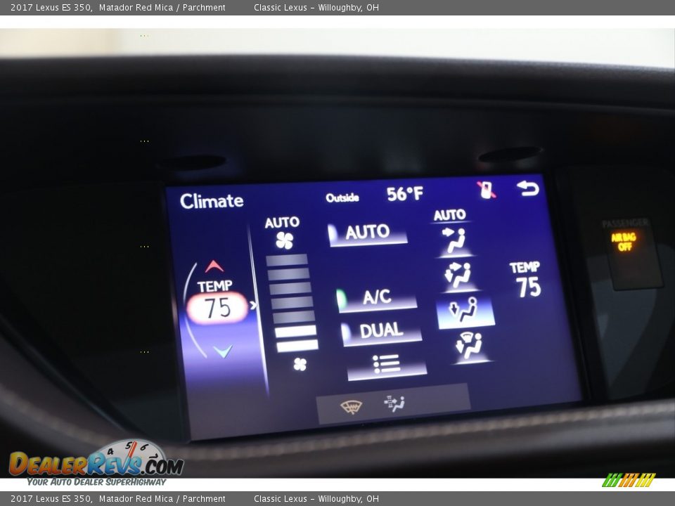 2017 Lexus ES 350 Matador Red Mica / Parchment Photo #14