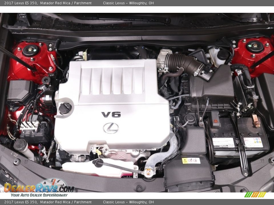 2017 Lexus ES 350 Matador Red Mica / Parchment Photo #30