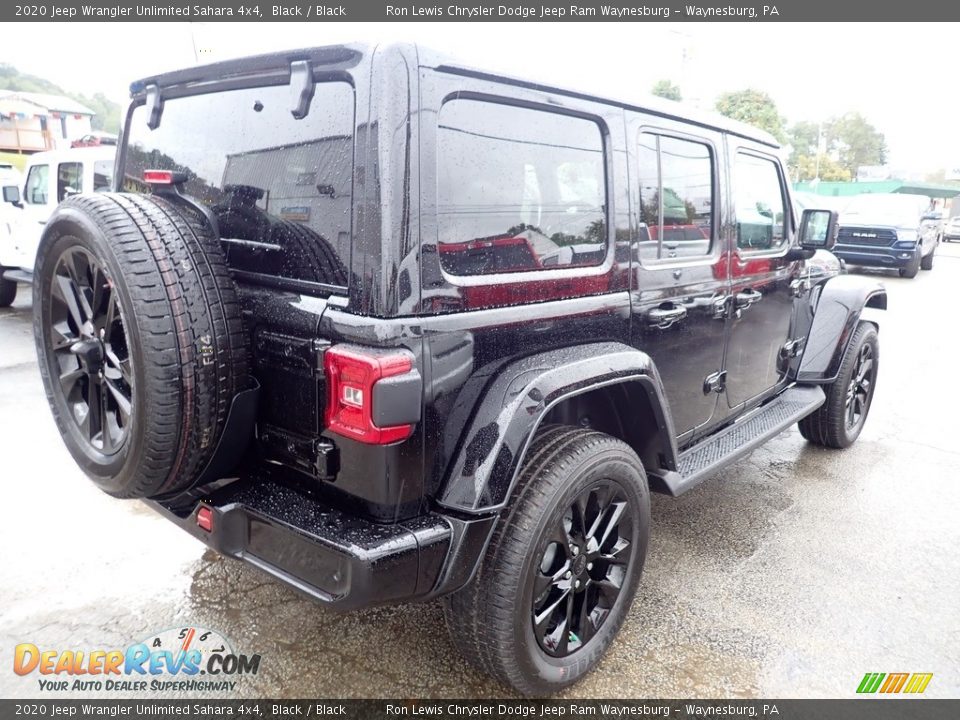 2020 Jeep Wrangler Unlimited Sahara 4x4 Black / Black Photo #5