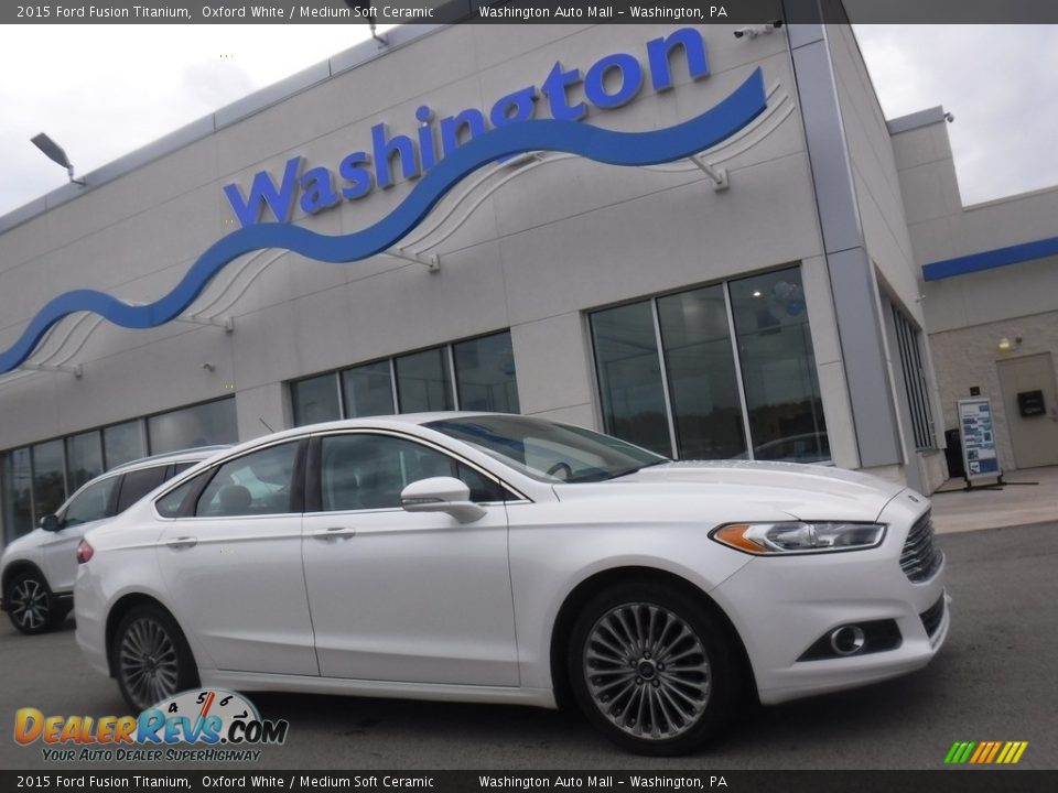 2015 Ford Fusion Titanium Oxford White / Medium Soft Ceramic Photo #2