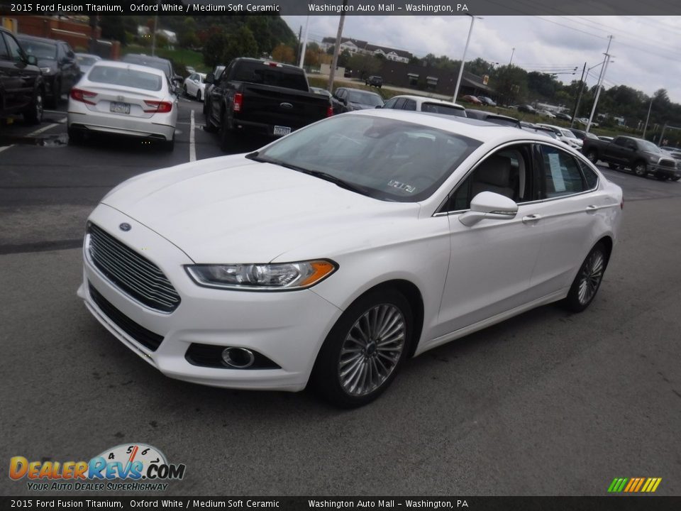 2015 Ford Fusion Titanium Oxford White / Medium Soft Ceramic Photo #5