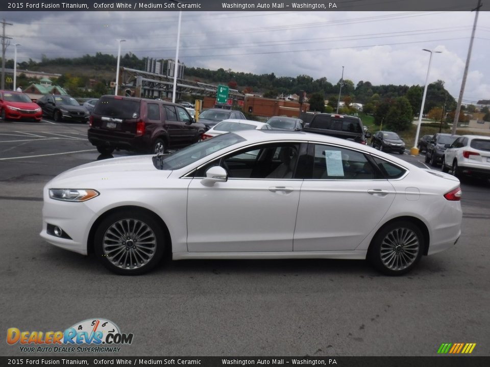 2015 Ford Fusion Titanium Oxford White / Medium Soft Ceramic Photo #6