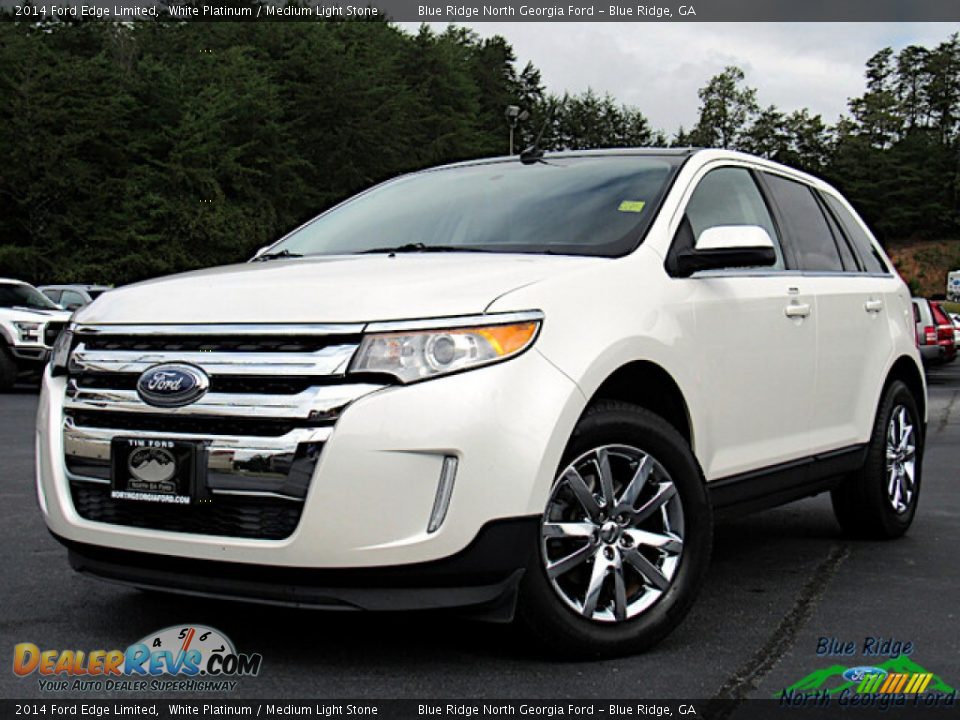 2014 Ford Edge Limited White Platinum / Medium Light Stone Photo #1