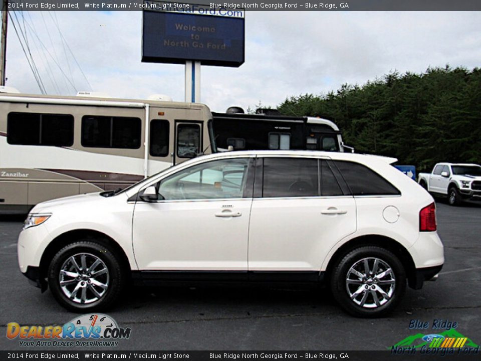 2014 Ford Edge Limited White Platinum / Medium Light Stone Photo #2