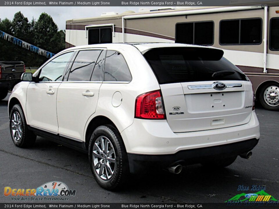 2014 Ford Edge Limited White Platinum / Medium Light Stone Photo #3