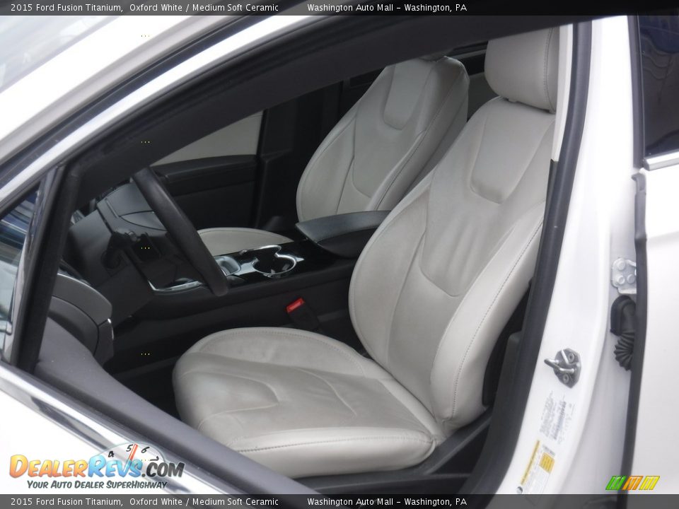 2015 Ford Fusion Titanium Oxford White / Medium Soft Ceramic Photo #15