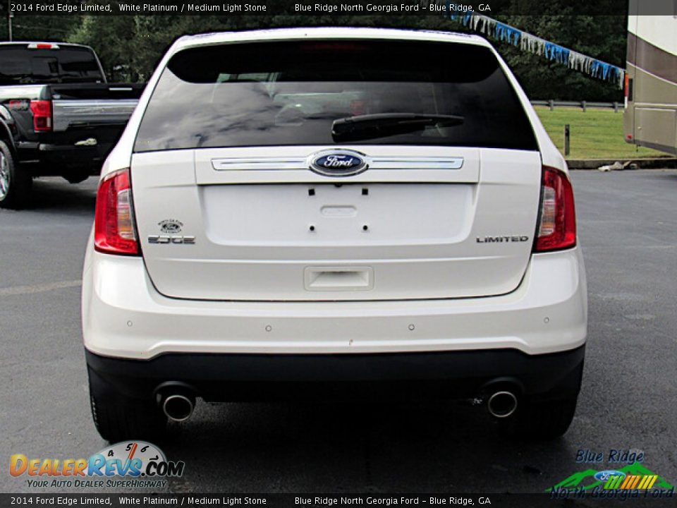 2014 Ford Edge Limited White Platinum / Medium Light Stone Photo #4