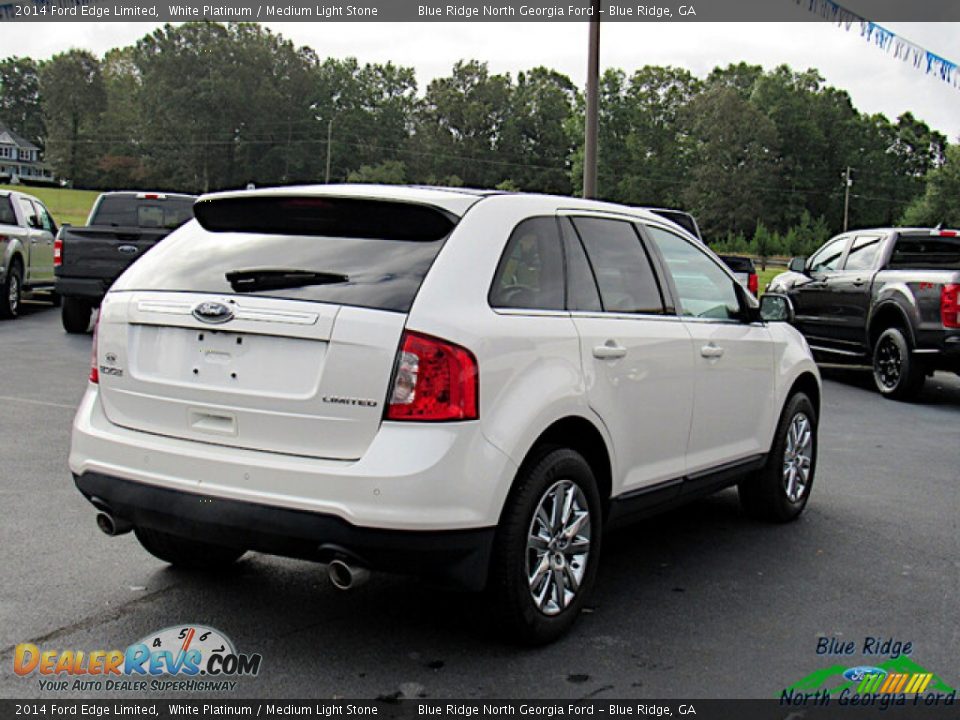 2014 Ford Edge Limited White Platinum / Medium Light Stone Photo #5