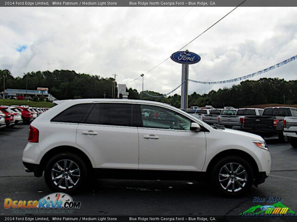 2014 Ford Edge Limited White Platinum / Medium Light Stone Photo #6