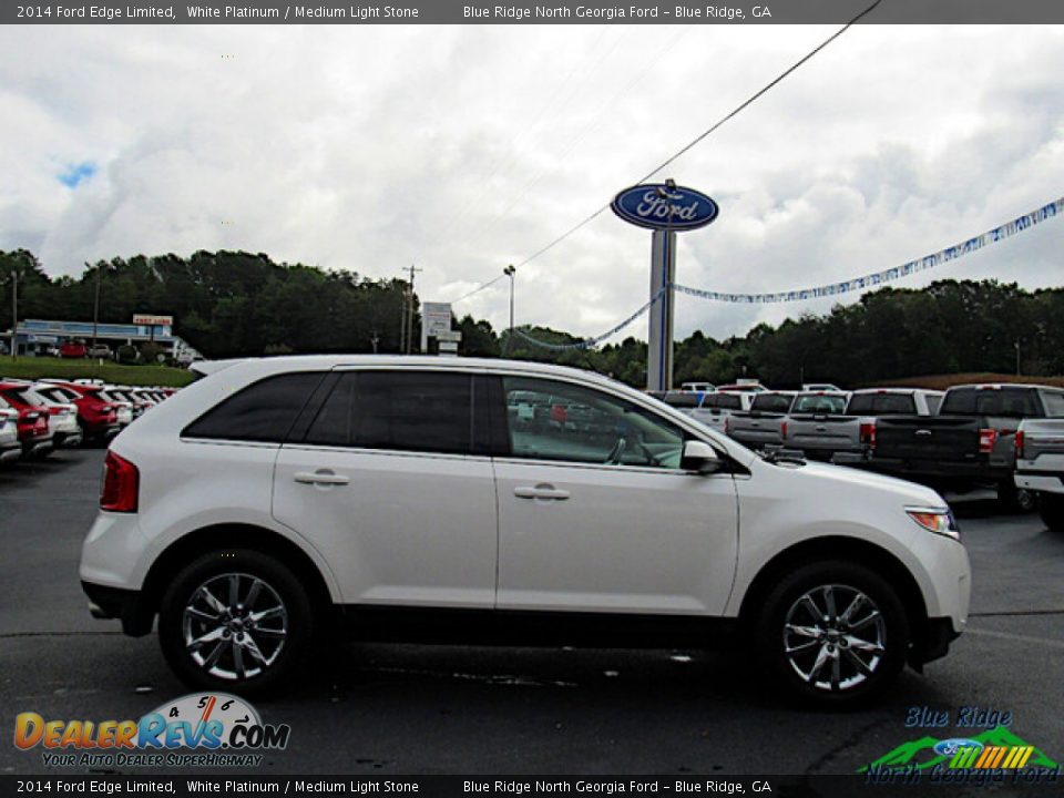 2014 Ford Edge Limited White Platinum / Medium Light Stone Photo #6