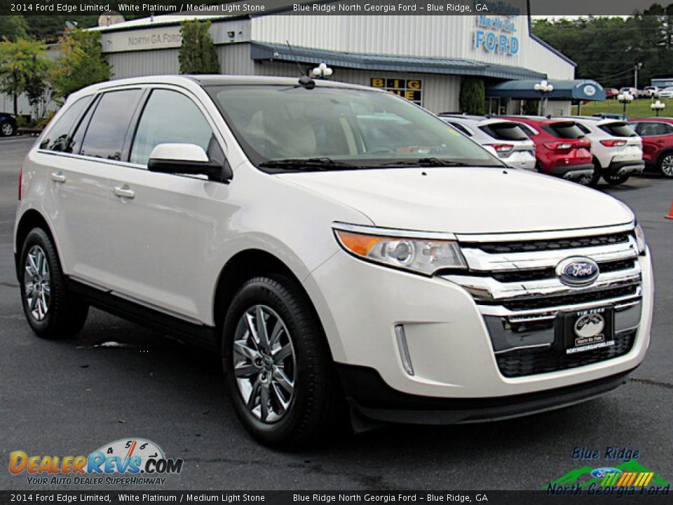 2014 Ford Edge Limited White Platinum / Medium Light Stone Photo #7