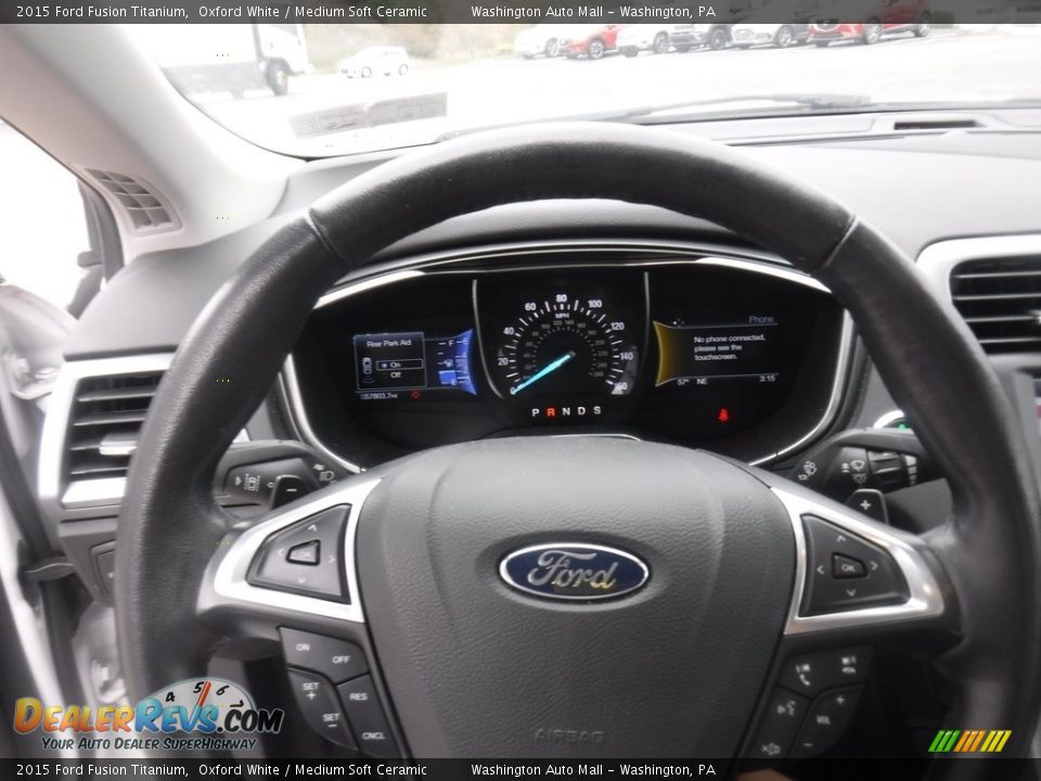 2015 Ford Fusion Titanium Oxford White / Medium Soft Ceramic Photo #20