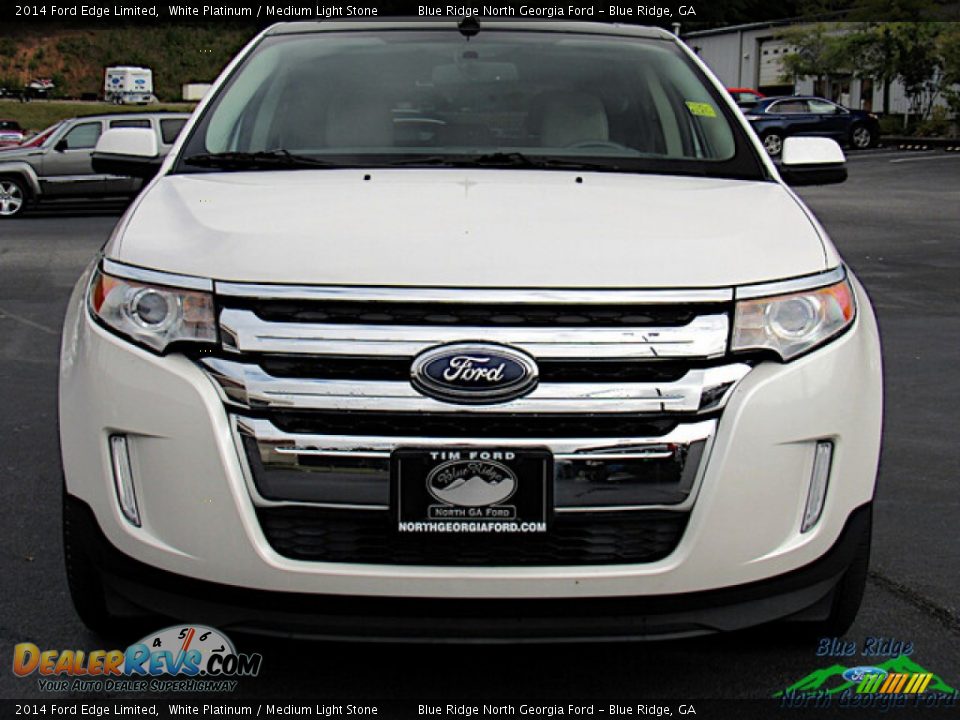 2014 Ford Edge Limited White Platinum / Medium Light Stone Photo #8