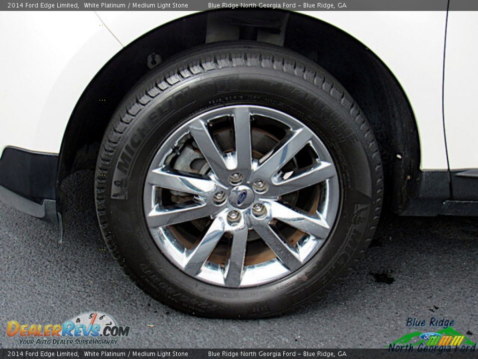 2014 Ford Edge Limited White Platinum / Medium Light Stone Photo #9