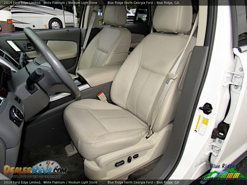 2014 Ford Edge Limited White Platinum / Medium Light Stone Photo #11