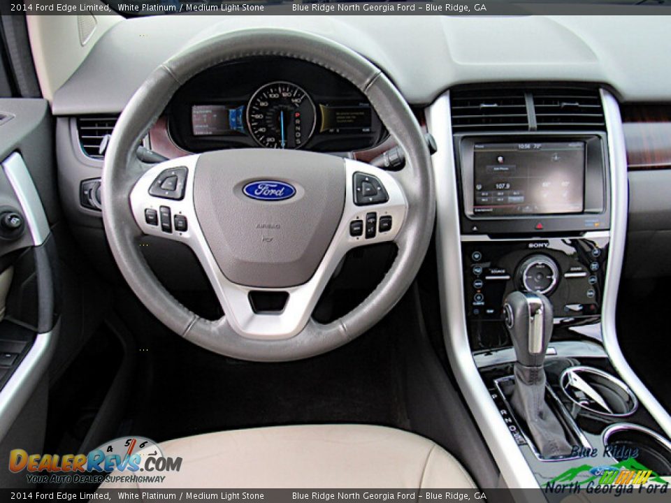 2014 Ford Edge Limited White Platinum / Medium Light Stone Photo #15